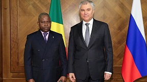 Rencontre entre SEM Viatcheslav VOLODINE, Président de la Douma d’Etat  de la Fédération de Russie, et SEM Pierre NGOLO, Président du Sénat de la République du Congo